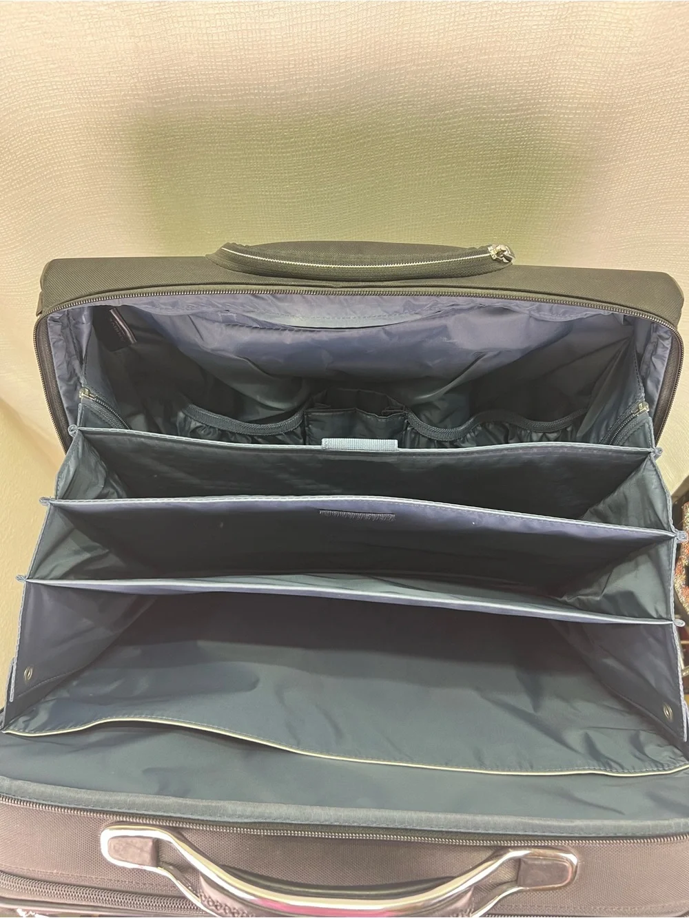 Tumi Arrive LeGuardia Black Nylon and Leather Briefcase w/ Silver Hardware